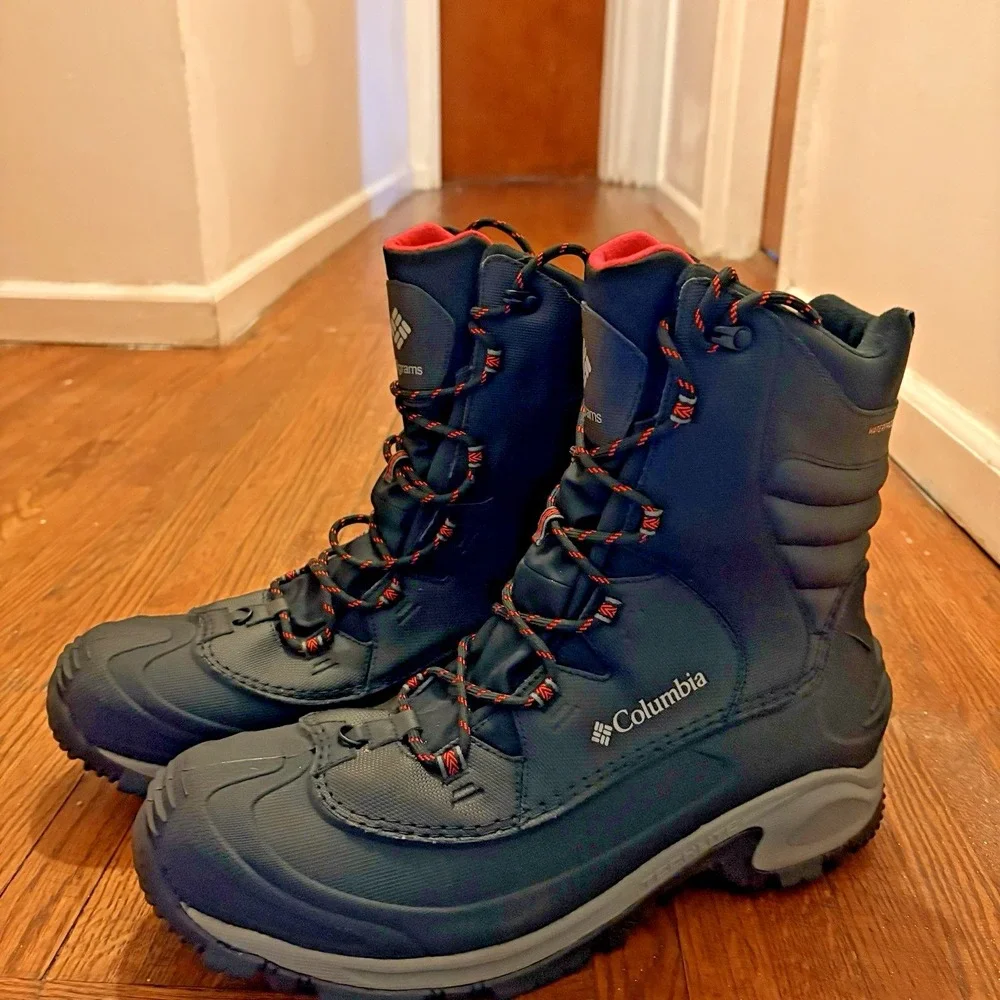 Columbia Bugaboot III Mens Size 17 Black Red Waterproof 200g Winter Snow Boots
